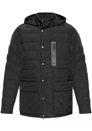 Moncler logo-appliqué padded coat - Black