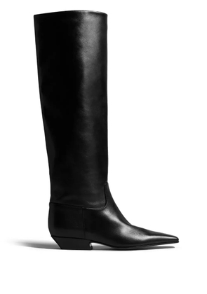 KHAITE The Marfa leather boots - Black