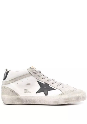 Golden Goose Mid Star distressed-effect sneakers - White