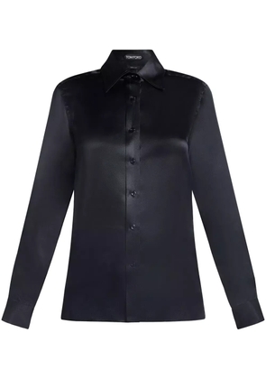 TOM FORD silk-charmeuse shirt - Black