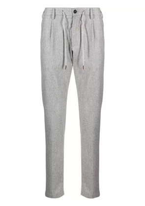 Eleventy mélange-effect tapered trousers - Grey