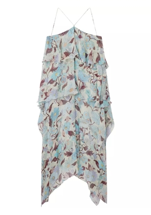 Stella McCartney Lady Garden-print silk chiffon dress - Green