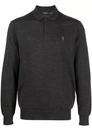 Polo Ralph Lauren Polo Pony fine-knit polo shirt - Grey