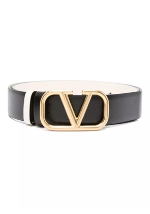 Valentino Garavani VLogo leather reversible belt - Black