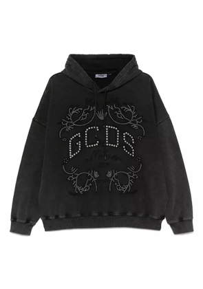 GCDS logo-patch hoodie - Grey