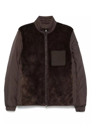 Moncler logo-patch jacket - Brown