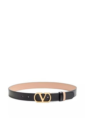 Valentino Garavani Vlogo signature reversible leather belt - Black