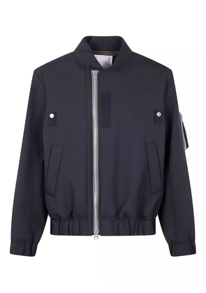 sacai zip-fastening pocket bomber jacket - Black
