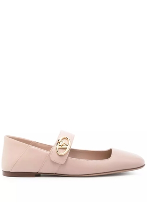 Valentino Garavani VLogo Locker Mary-Jane ballet flats - Pink