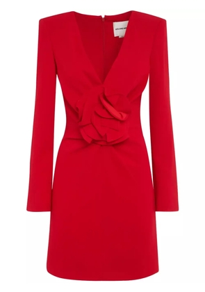 Roland Mouret floral-appliqué dress - Red