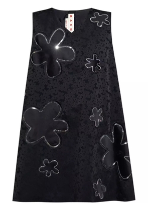 Marni floral-jacquard mini dress - Black
