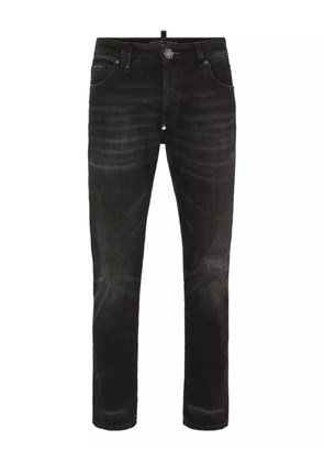 Philipp Plein logo-patch skinny jeans - Black