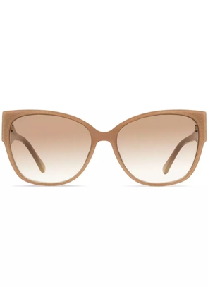 Jimmy Choo Eyewear Shay oversize-frame sunglasses - Neutrals