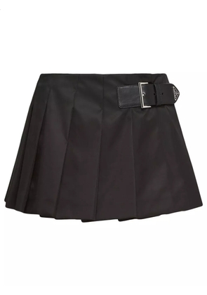 Prada Re-Nylon pleated miniskirt - Black