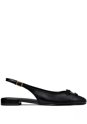 Tory Burch leather ballerina shoes - Black