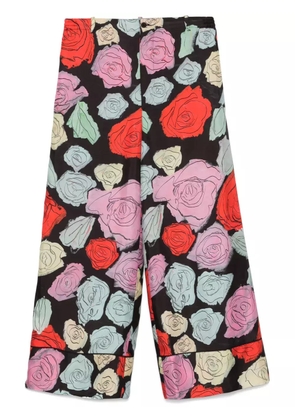Marni floral-print trousers - Black