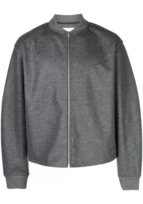 Jil Sander zip-up wool bomber jacket - Grey