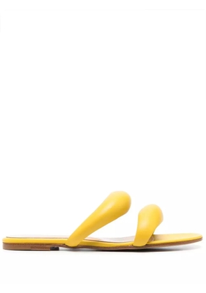 Gianvito Rossi padded slip-on sandals - Yellow