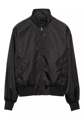 Prada low-shoulder-sleeve zip-front jacket - Black