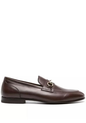 Scarosso horsebit-detail leather loafers - Brown