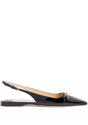 TOM FORD Whitney leather slingback ballerina shoes - Black