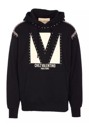 Valentino Garavani crystal-embellished hoodie - Black
