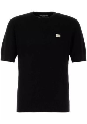 Dolce & Gabbana logo-plaque T-shirt - Black
