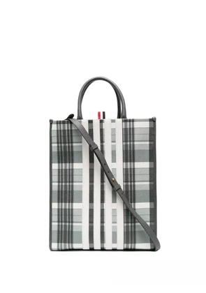Thom Browne 4-bar stripe tote bag - Grey