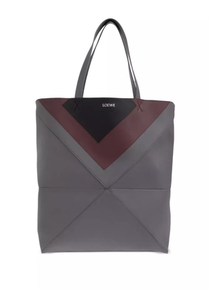 LOEWE large Puzzle Fold panelled tote bag - Grey