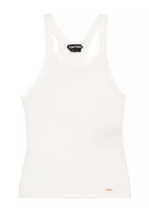 TOM FORD silk knitted tank top - Neutrals