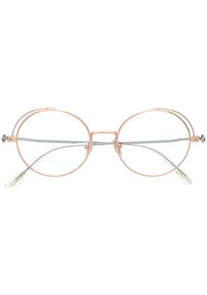 Jimmy Choo Eyewear Sun round frame glasses - Gold