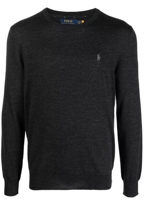 Polo Ralph Lauren embroidered-pony knit jumper - Grey