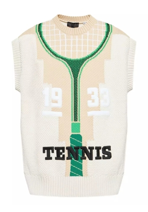 Lacoste Graphic Runway vest - White