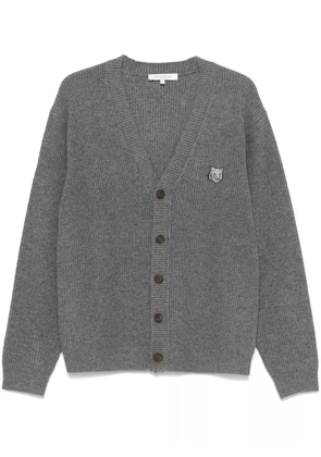 Maison Kitsuné Bold Fox Head-patch cardigan - Grey
