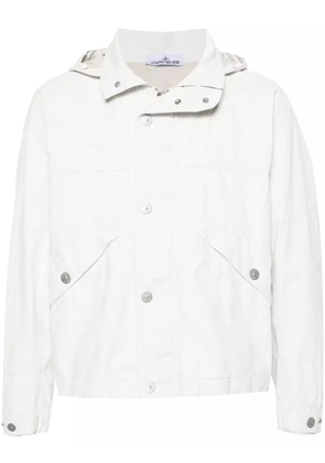 Stone Island logo-print hooded jacket - White