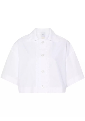 Patou Wave cropped shirt - White