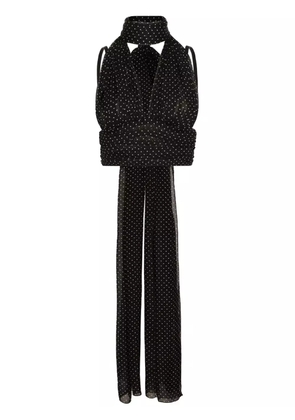Dolce & Gabbana polka dot-print silk top - Black