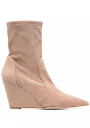 Stuart Weitzman 160mm concealed-wedge ankle boots - Neutrals