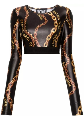 Versace Jeans Couture Chain Couture crop top - Black