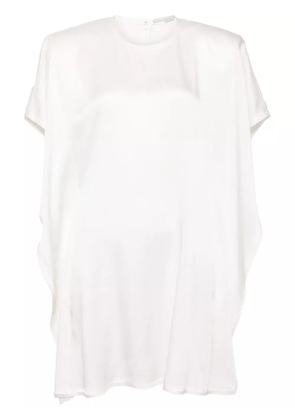 Stella McCartney drape sleeve mini dress - Neutrals