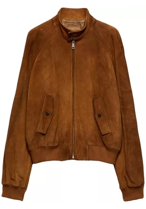 Prada suede bomber jacket - Brown