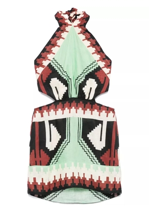 Johanna Ortiz Tide Strenght mini dress - Green