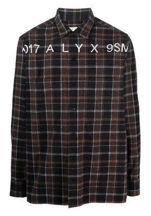 1017 ALYX 9SM cotton tartan long-sleeve shirt - Brown
