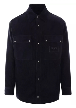 FENDI corduroy shirt jacket - Blue