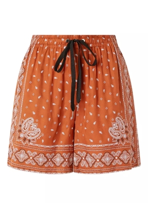 PINKO bandana-print shorts - Brown