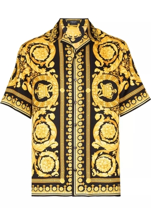 Versace Barocco print silk shirt - Yellow