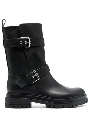 Gianvito Rossi Amphibian buckled biker boots - Black