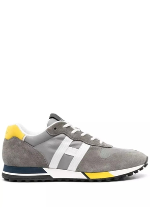 Hogan panelled suede sneakers - Grey