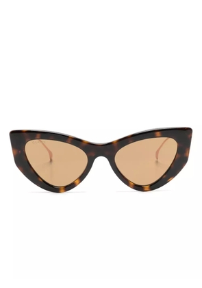 Gucci Eyewear tortoiseshell-effect cat-eye sunglasses - Brown