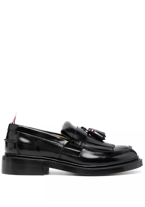 Thom Browne RWB-tab leather loafers - Black